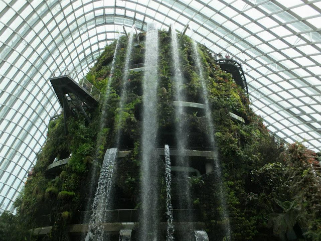 Gardens by the Bay, Cloudforest Waterfall